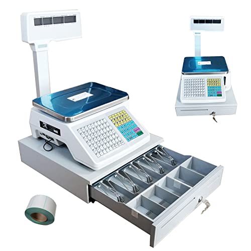 Báscula digital con impresora 33LB doble display LCD miniatura 3