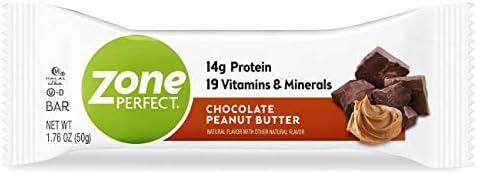ZonePerfect Protein Bars, 19 vitamins & minerals, 14g protein, Nutritious Snack Bar, Chocolate Peanut Butter, 20 Count