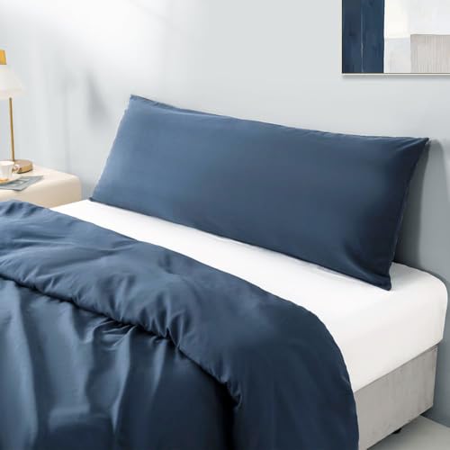 Image of Body Pillow Pillowcase with Zipper 1 piece,Slate Blue,20 inchx54 inch | Body Pillow Cover with Zipper,Long Pillow Case,Cozy Microfiber Body Pillow Case Cover