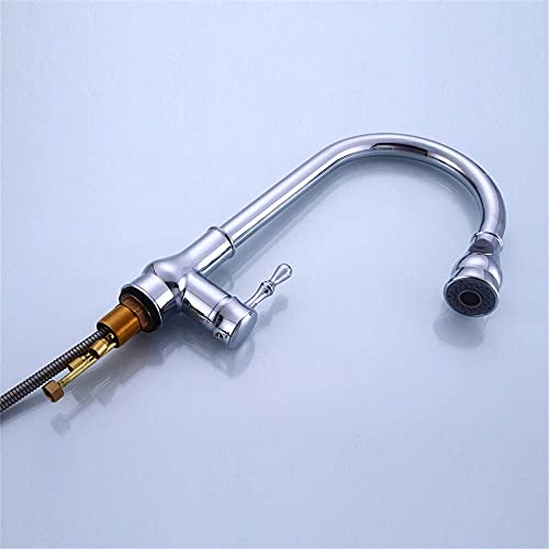 Robinet de cuisine extractible avec douchette rotative pour évier - 5