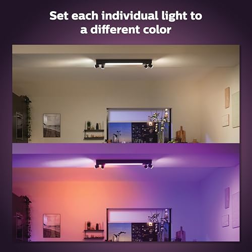 Philips Hue Centris 4er Spotleuchte, Innenbeleuchtung, Schwarz – Ansicht 5