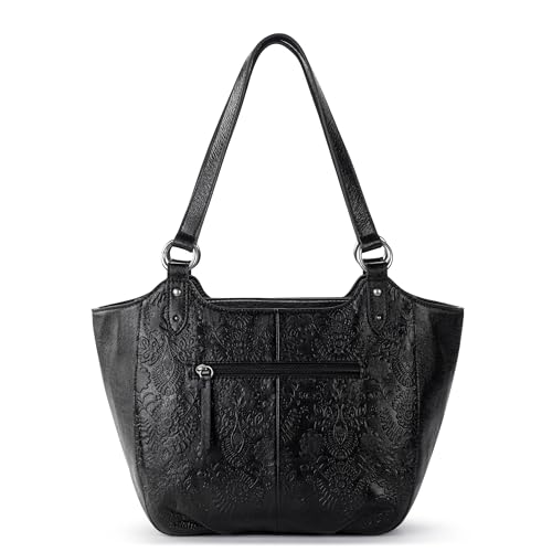 Image of The Sak Bolinas Leather Satchel - Spacious Shoulder Bag with Zip Closure