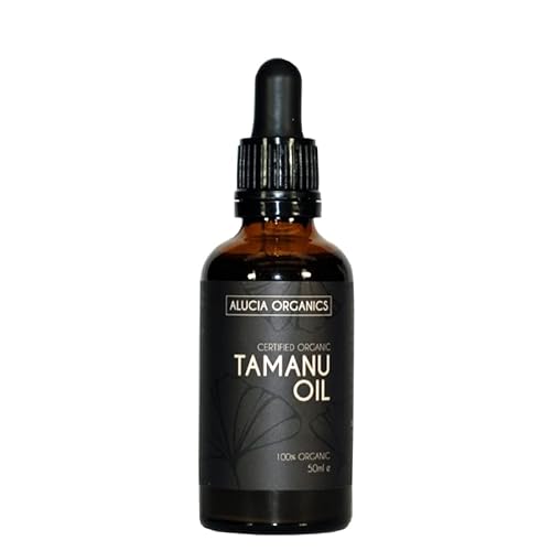 Huile de tamanu (Tamanu Oil) certifiée bio de Alucia Organics 50ml - pur, naturel, pressé à froid, végétalien, sans cruauté envers les animaux, pour la peau, le visage, le corps, le massage