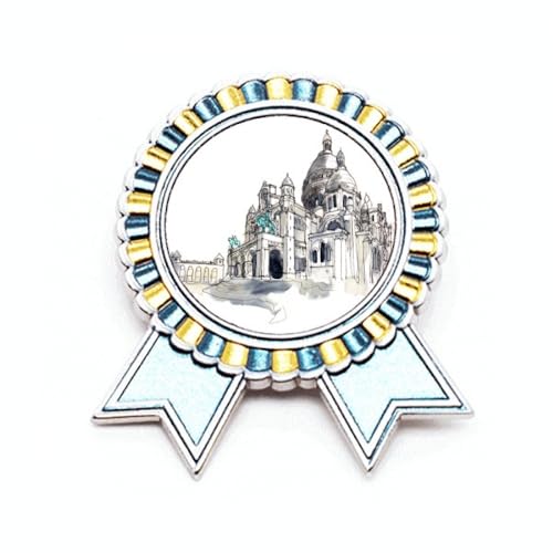 Broche sacré-cœur à Paris en métal taille M pour veste et chapeau