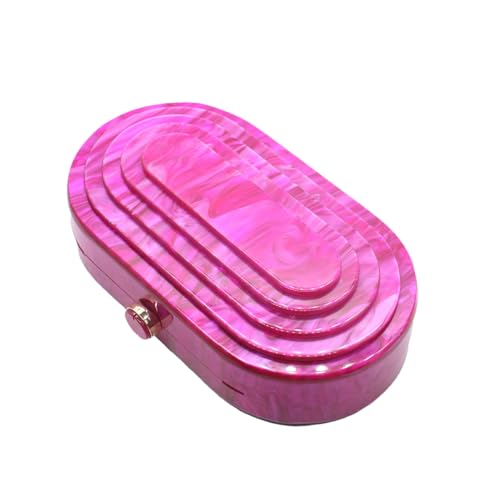 Image of Acrylic Evening Clutch Bag for Women Shell Shape Shoulder Crossbody Bag Glitter Marble Purse Handbag