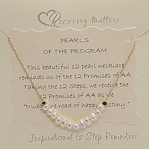 AA Jewelry | Recovery Gift | Pearls of The Program Necklace by Recovery Matters