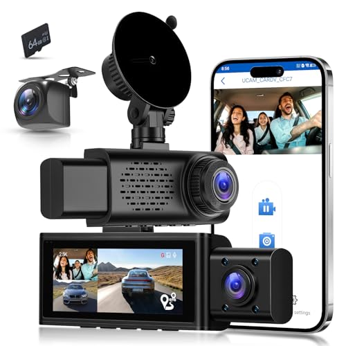 Dashcam voiture 3 caméras pour prouver votre bonne foi en cas d'accident