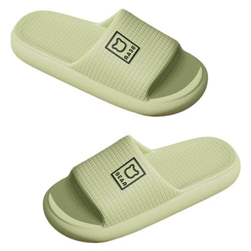 Image of Clouds Slides Pillow Sandals Slippers for Women Lightweight Shower Home Shoes Quick Drying Non Slip Thick Sole (Geen, Adult, Women, 7.5, Numeric Range, US Footwear Size System, 8, Medium)