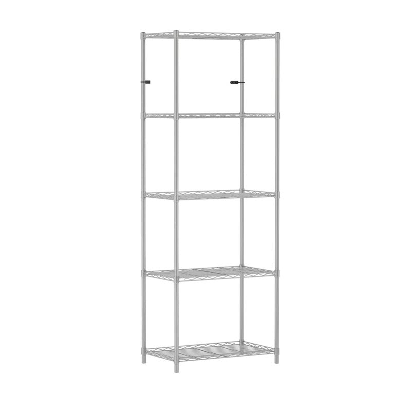 Image of 5-Shelves Heavy Duty Steel Storage Rack | Multipurpose Shelving Unit for Kitchen, Home & Utility
