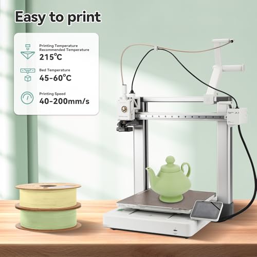 Image of 3DHoJor Matte PLA Filament 1.75mm 2 Pack 1kg Spool PLA Filament for 3D Printing 3D Printing 3D Printing Filament Printing with Most 3D Printers Using 3D Filaments, Matcha Green+