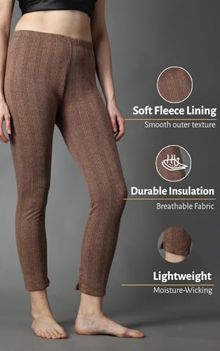 Image of Wearslim Women's Cotton Thermal Underwear Set, Thermal Sleeveless Camisole and Pant Set, Round Neck Tank Tops & Bottom Soft Warmer