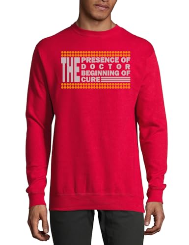Pull en coton rouge manches longues vêtement homme femme The Presence Of The Doctor