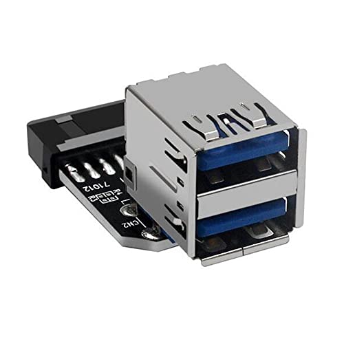 Convertidor adaptador de 20 pines a doble USB 3.0 placa base de escritorio de 19 pines / 20P Header un 2 puertos USB un conector hembra, PH21
