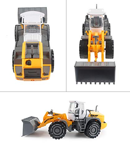 KLEIN Design King - 9998-3A- Baufahrzeug/Bulldozer mit Reibungsmotor in gelb