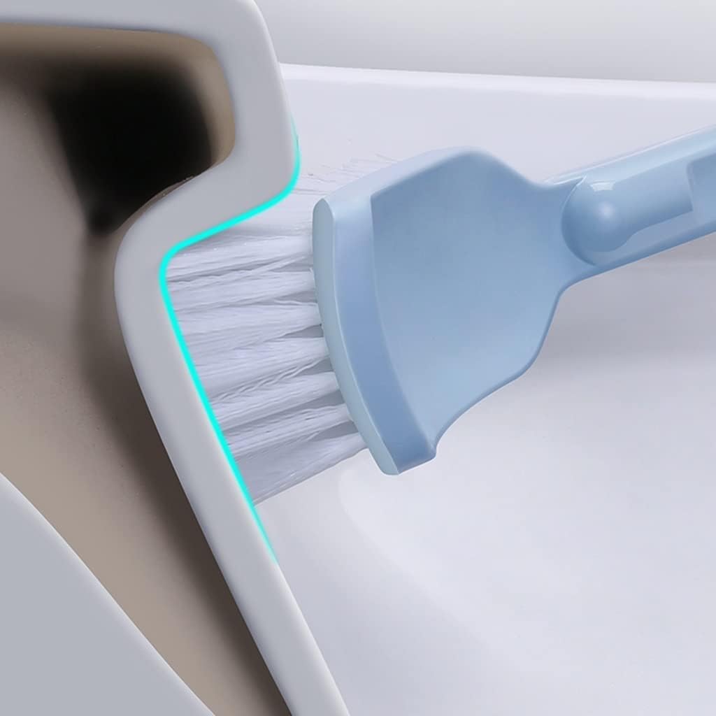 Toilet Brush Holder Toilet Brush Holder Household Floor Toilet Bowl Brush Bathroom Long Handle Toilet Cleaning Brush 360° No Dead end Toilet Brush Cleaning Brushs Set Toilet Brush Holders(B)