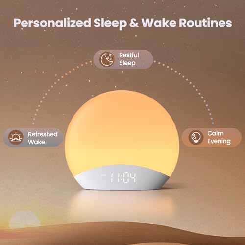 REACHER Smart Sunrise Alarm Clock with App Control and White Noise Machine - Image 4