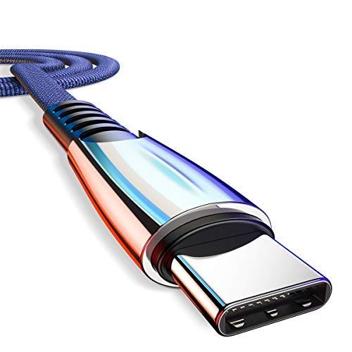 AINOPE 2-Pack USB C Cable [Never Rupture] 3.1A Fast Charging, [6.6FT+6.6FT] Type-C Cable Charger Zinc Alloy Fabric Braided USB A to USB C Cord Compatible Galaxy S20 Note 9 S9 S8 Plus S10, V30,V20,G6
