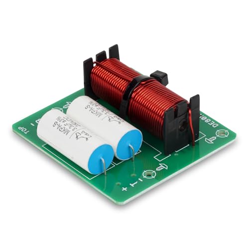 Image of 2 Way Crossover Board 2 Unit, 80W Max Power 2 Way HiFi Speaker Crossover Filters, Heavy Duty 100% Pure Copper Inductor 4 to 8 OHMS Frequency Devider
