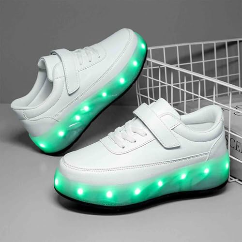 12 Modes Roller Skate Shoes with 4 Wheels, Sneakers for Kids Boys Girls Birthday Thanksgiving Christmas Day2