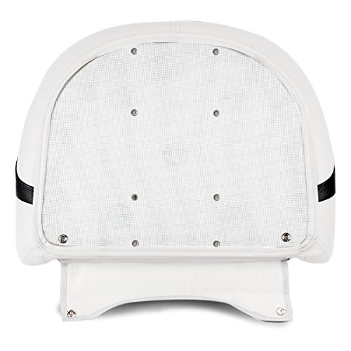 Siège baquet de capitaine blanc rouge rabattable pour console de bateau