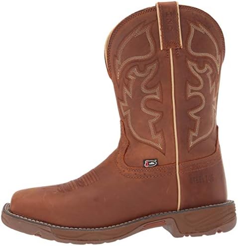 Justin Men's Stampede Rush Waterproof Western Work Boot Steel Toe Tan 11 D(M) US | Image 7