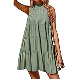 Photo Gallery baodanwuxian vestito donne summer casual sleeveless halter dressing bruffer flowy boho sun dress mini abito a slitta-verde-xl Photo Gallery baodanwuxian vestito donne summer casual sleeveless halter dressing bruffer flowy boho sun dress mini abito a slitta-verde-xl