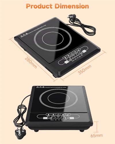 Image of 2500W Induction Cooktop | Feather Touch Control | 5 Preset Menus | Auto Cut-Off | High Power Induction Stove