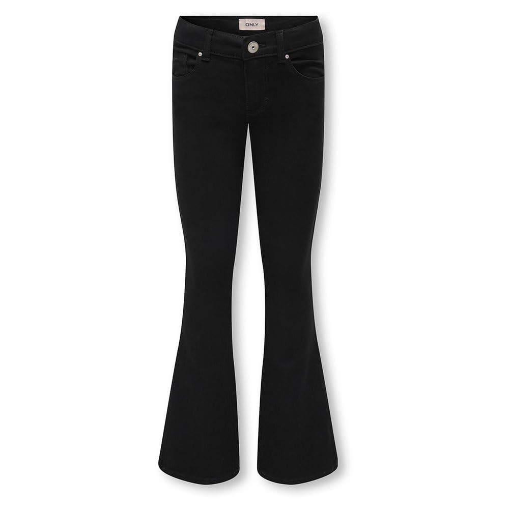 ONLY Mädchen Kogroyal Life Reg Flared Pim600 Noos Bootcut Jeans, Black Denim, 146 EU