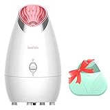 Lavinda Facial Steamer, Temp Controller Protection UV Light BPA Free Nano Ionic Home Spa Face Steam Mist Sprayer Moisturizing with Silicone Sonic Facial Brush