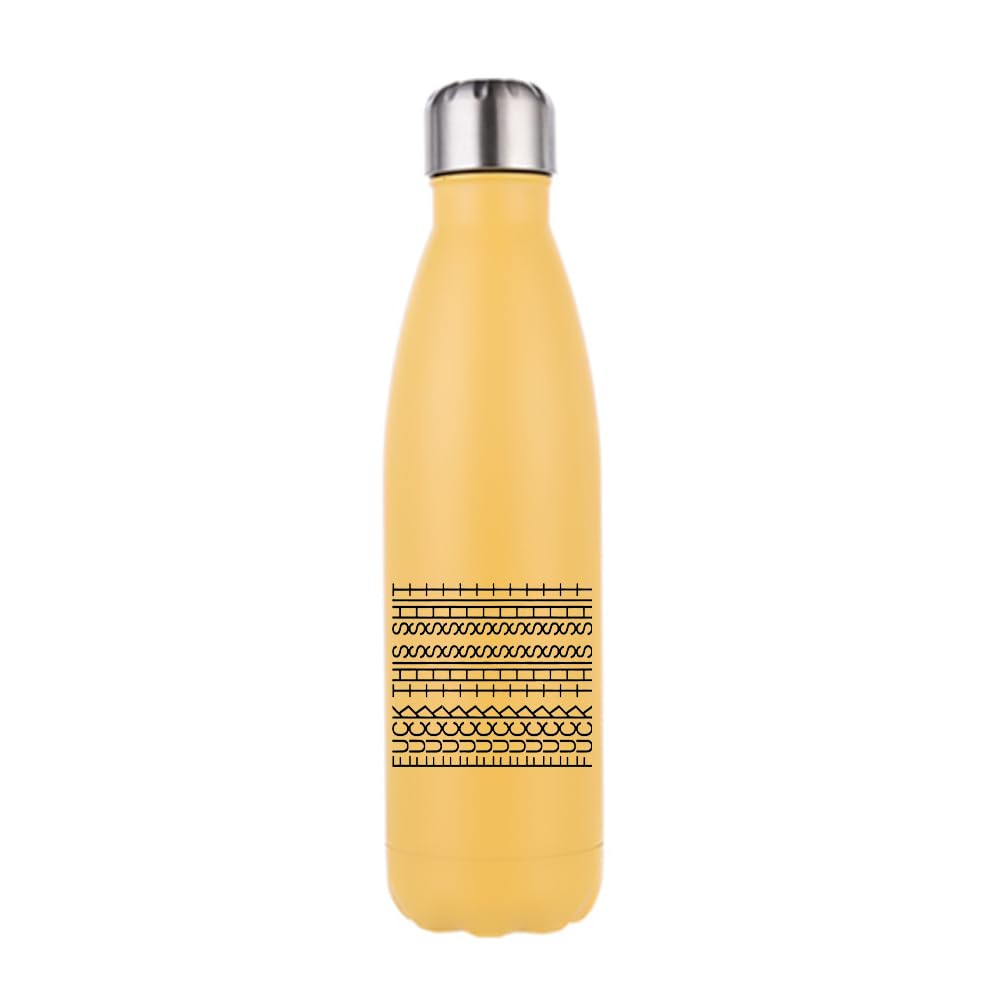 Hidden Message – “F*ck This Shit” Optical Illusion Design, Stainless Steel Bottle. (Matt Yellow)