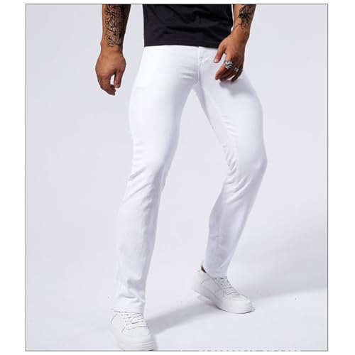 XYGJZ Men's Casual Skinny Denim Pants Slim Fit Stretch Bike Jeans Pants2