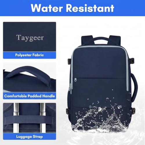 Image of Taygeer Personal Item Backpack for Women, 35L Travel Backpack | Carry on bag with Laptop Compartment & Water Bottle Pocket, Lightweight Work Back pack for Weekend Business, Gifts, Ink Blue