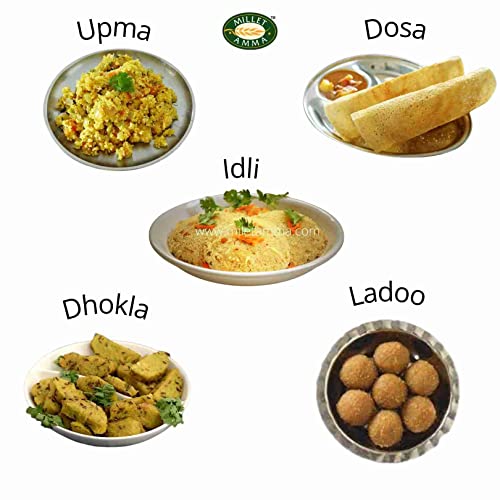 Image of Millet Amma Certified Organic Foxtail Millet Rava - Pack of 1, 1 kg, High Protein, High Fibre, Stone Ground, Healthy and Organic Foods, Vegan, Nutrient Rich, Healthy Living