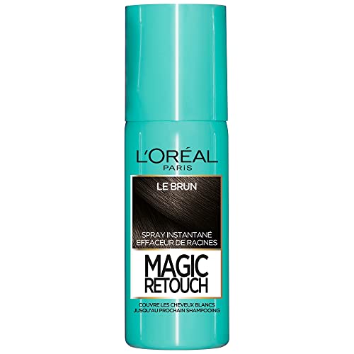 L’ORÉAL PARIS - Spray Instantané Correcteur de Racines & Cheveux Blancs - Hommes & Femmes - Magic Retouch - Brun - 75ml