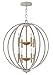 Hinkley Euclid Collection Transitional Eight Light Foyer Pendant, Cement Gray