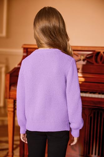 Image of Arshiner Girl's Sweaters Kids Twist Front Cute Pullover Knitted Jumper Fall Winter Clothes