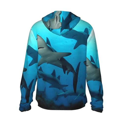 Chaqueta para hombre con protección solar UPF 50+, manga larga y capucha, color negro miniatura 7