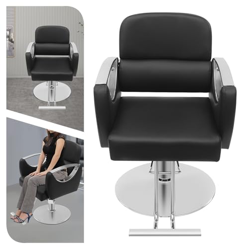 Image of Salon Chair,Salon Chair for Hair Stylist with Height Adjustment,360 Rotatable Barber Chair for Barber Store,Beauty Salons,Spas