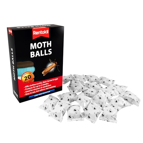 Rentokil RKLPSM97 Moth Balls (Pack of 20), Clear, 10.3x14.5x...