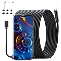 Endoskopkamera mit Licht 10M, 1080P HD Endoskop-Kamera Handy Wasserdichtes Ip67 Kein WLAN Erforderlich Inspektionskamera Kanal-Kamera Handy mit 8 LED Licht für Android & iOS, Tablet 32.8ft/10M