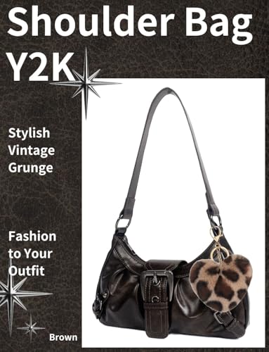Image of Studded Purses Y2k Shoulder Bag Vintage Leather Punk Handbag Grunge