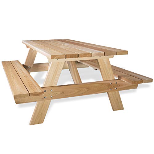 All Things Cedar PT70 Picnic Table | 6-Ft Cedar Outdoor Bench thumb #3
