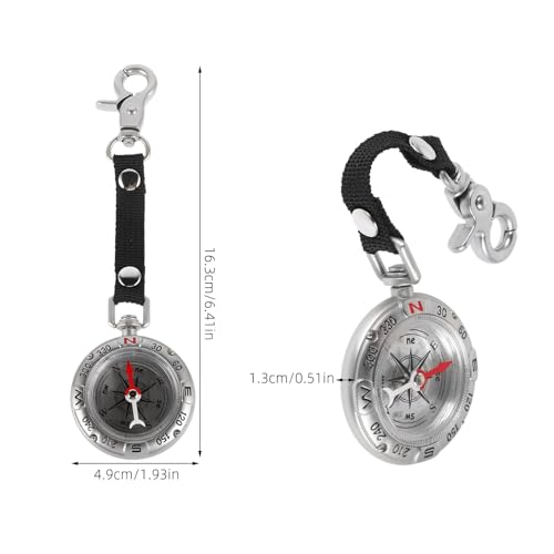 Brújula Outdoor GALPADA con llavero y resistente lanyard metálico miniatura 2