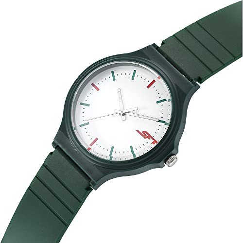 Image of SF Quartz Analog White Dial Plastic Strap Watch for Men-NP7964PP06W