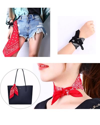 image for Bycc Bynn 3 Pack 100% Cotton Paisley Pattern Bandanas Square Scarf Hea