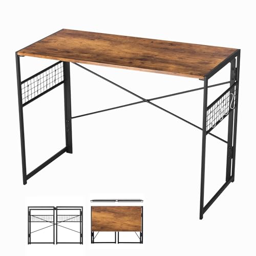 FurnitureR Zeichentisch faltbar 100x50cm - Künstler Tisch mit Neigungsfunktion? Nein! Stattdessen: Stahlrahmen + 8 Haken für Pinsel/Eimer, 50kg, 5,5cm flach