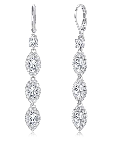 Image of PATISORNA 925 Sterling Silver Long Dangle Earrings for Women Hypoallergenic