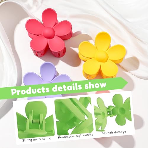 Flower Hair Claw Clips 8PCS - Image 3