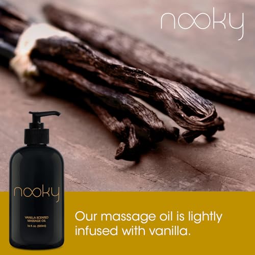 Image of Nooky Vanilla Massage Oil with Fractionated Coconut Oil.16 Ounce (Pack of 2)