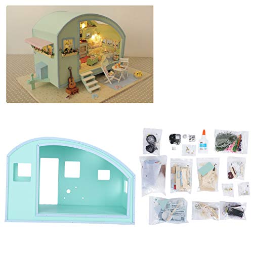 Tissting DIY Miniatur Puppen Haus Montieren Möbel Zimmer Kit Building Toy Handmade Craft Geschenk mit Leichter Musik – Bild 4